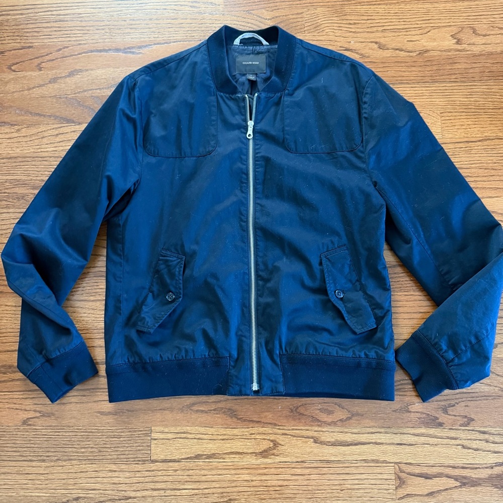 Country Road Black Black Bomber Jacket